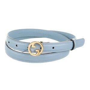 Gucci Gold GG Baby Blue belt size 100
Dust bag included